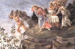 Three Temptations of Christ Detail 6 Cappella Sistina, Vatican painting by Sandro Botticelli