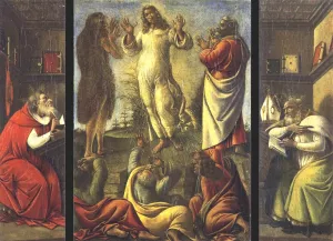 Transfiguration, St Jerome, St Augustine by Sandro Botticelli Oil Painting