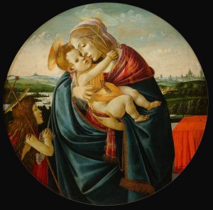 Virgin and Child With Saint John The Baptist by Sandro Botticelli Oil Painting
