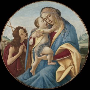 Virgin and Child with the Young Saint John the Baptist by Sandro Botticelli Oil Painting