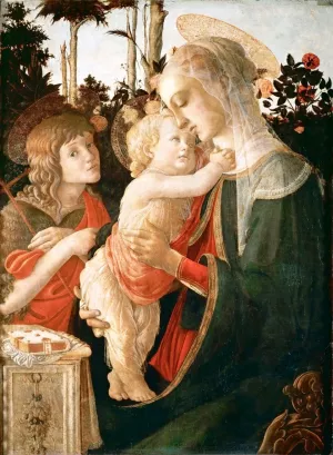 Virgin and Child with Young Saint John the Baptist by Sandro Botticelli Oil Painting