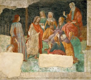 Young man before the Seven liberal arts by Sandro Botticelli Oil Painting