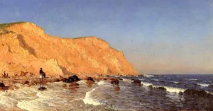 Clay Bluffs on No Man's Land Oil painting by Sanford Robinson Gifford