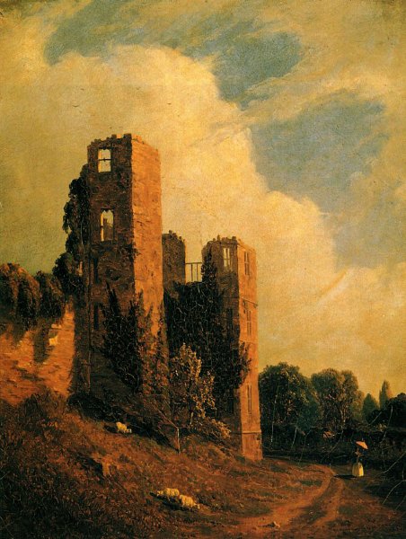 Kenilworth Castle by Sanford Robinson Gifford - Hand-Painted Oil Painting Reproduction