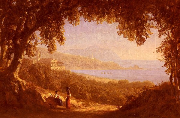 La Riviera Di Ponente, Genoa by Sanford Robinson Gifford - Hand-Painted Oil Painting Reproduction