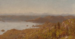 Lake George from Buck Mountain by Sanford Robinson Gifford Oil Painting