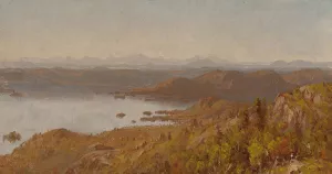 Lake George from Buck Mountain by Sanford Robinson Gifford Oil Painting