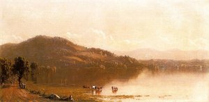 Mt. Merino on the Hudson Near Olana by Sanford Robinson Gifford Oil Painting