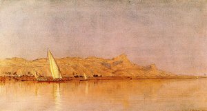 On the Nile, Gebel Shekh Hereedee by Sanford Robinson Gifford Oil Painting