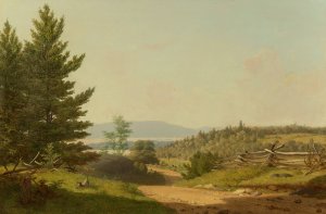 Road Scenery Near Lake George by Sanford Robinson Gifford Oil Painting