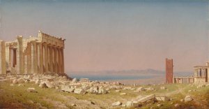 Ruins of the Parthenon by Sanford Robinson Gifford Oil Painting