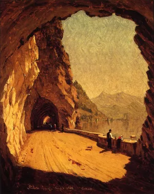 Stelvio Road by Lago di Como by Sanford Robinson Gifford - Oil Painting Reproduction