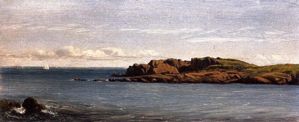 Study on the Massachusetts Coast by Sanford Robinson Gifford - Hand-Painted Oil Painting Reproduction