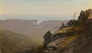 The Artist Sketching at Mount Desert,Maine by Sanford Robinson Gifford Oil Painting