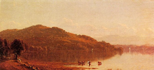 Main Product Photo of The Catskills from Hudson, N.Y. Painting by Sanford Robinson Gifford