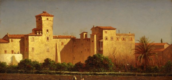 Villa Malta, Rome  by Sanford Robinson Gifford - Hand-Painted Oil Painting Reproduction