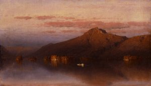 Whiteface Mountain from Lake Placid by Sanford Robinson Gifford Oil Painting