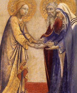 Return of the Virgin Detail Oil painting by Sano Di Pietro