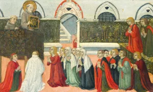 The Preaching of Saint Bernardino by Sano Di Pietro Oil Painting