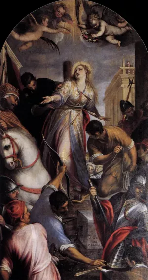 Martyrdom of St Christina by Sante Peranda - Oil Painting Reproduction