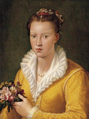 Portrait of a Girl by Santi Di Tito Oil Painting