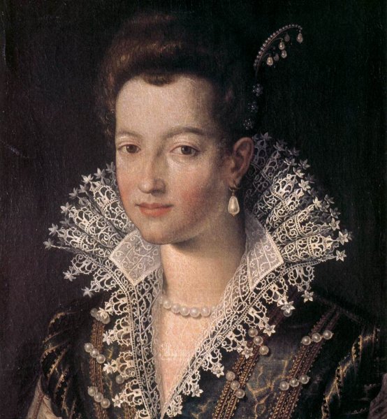 Portrait of the Young Maria de' Medici by Santi Di Tito - Hand-Painted Oil Painting Reproduction