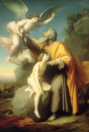The Sacrifice Of Isaac by Santiago Rebull Oil Painting