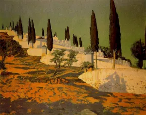 Calvario de Valencia by Santiago Rusinol Prats Oil Painting