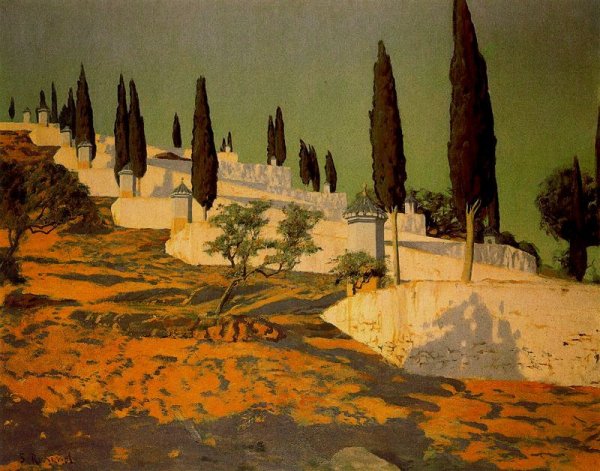 Main Product Photo of Calvario de Valencia Painting by Santiago Rusinol Prats