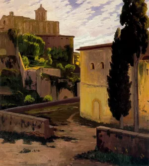 Gerona painting by Santiago Rusinol Prats