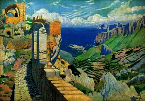 Mallorca Oil painting by Santiago Rusinol Prats