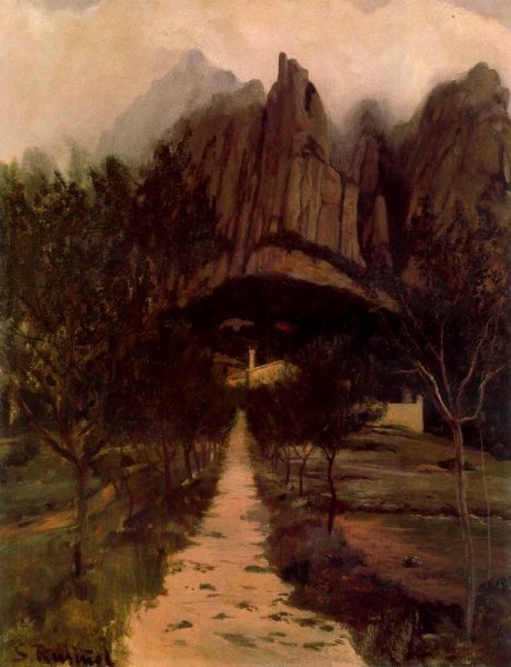 Monserrat by Santiago Rusinol Prats - Hand-Painted Oil Painting Reproduction