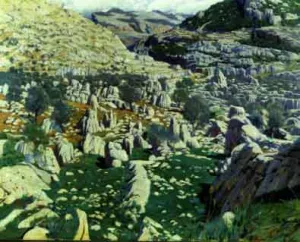 Paisaje deTarragona Oil painting by Santiago Rusinol Prats