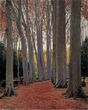 Avenue of Plane Trees by Santiago Rusinol Oil Painting