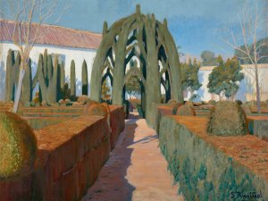 El Jardin De La Bailarina, Granada by Santiago Rusinol Oil Painting