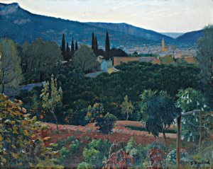 El Valle, Soller by Santiago Rusinol Oil Painting