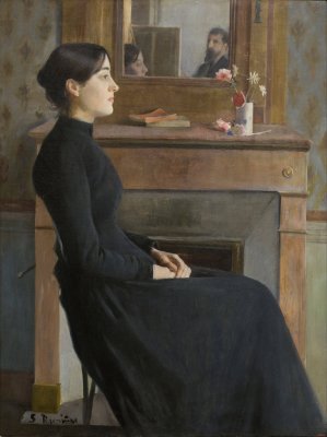 Female Figure by Santiago Rusinol Oil Painting