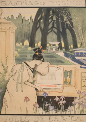 Fulls de la vida by Santiago Rusinol Oil Painting