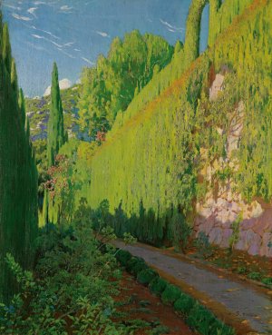 Jardin De Sa Coma. Valdemosa by Santiago Rusinol Oil Painting