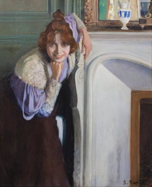 Laughing Girl by Santiago Rusinol Oil Painting
