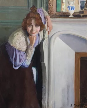 Laughing Girl by Santiago Rusinol Oil Painting