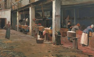 Lavaderos De La Barceloneta by Santiago Rusinol Oil Painting