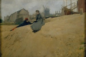 On Campaign by Santiago Rusinol Oil Painting