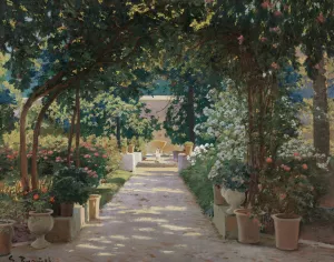 Pati De Jativa by Santiago Rusinol Oil Painting