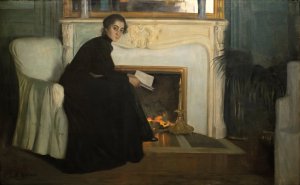 Romantic Novel by Santiago Rusinol Oil Painting