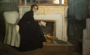 Romantic Novel by Santiago Rusinol Oil Painting