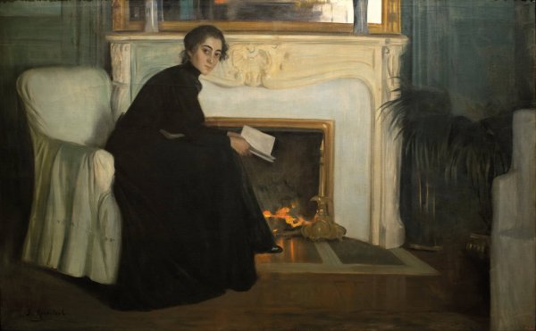 Romantic Novel  by Santiago Rusinol - Hand-Painted Oil Painting Reproduction