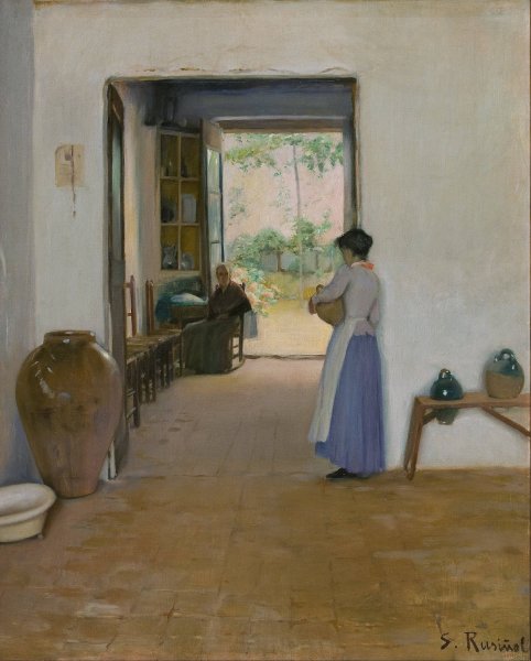 Sitges Interior  by Santiago Rusinol - Hand-Painted Oil Painting Reproduction