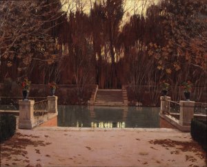 The Landing Stage by Santiago Rusinol Oil Painting
