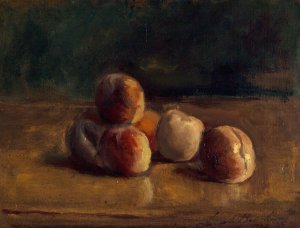 Nature morte aux peches by Sarah Bernhardt Oil Painting